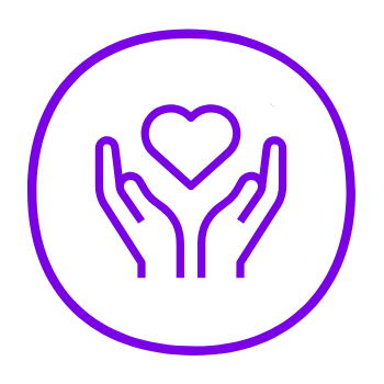 icon hands holding heart